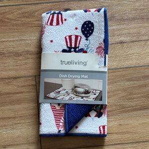 Patriotic Gmomes Red, White & Blue Dish Drying Mat